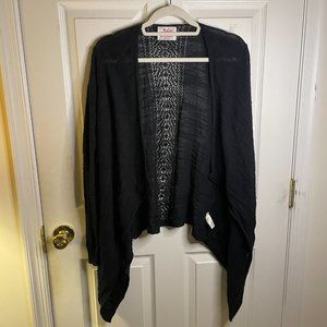Justice Black Sheer Shawl Size 20